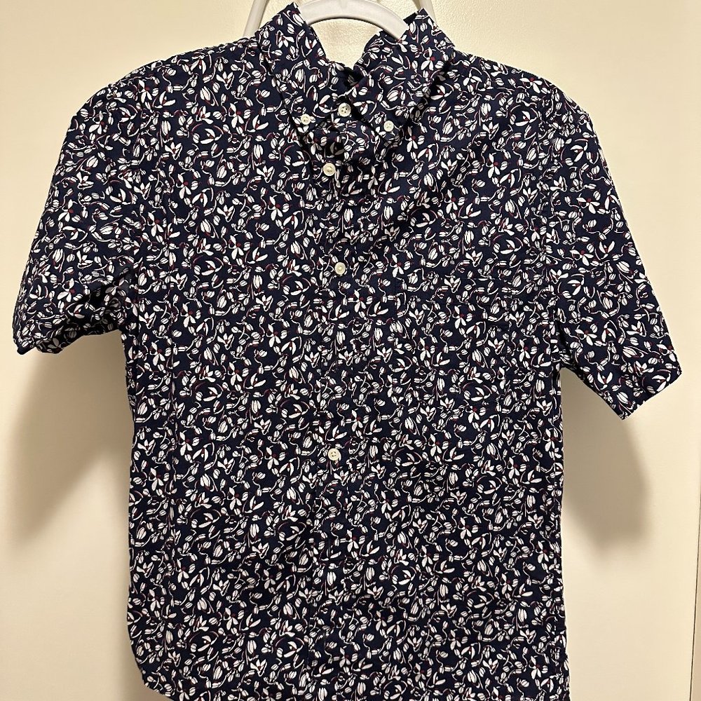 Goodfellow - Floral Button Down Short Sleeve Shirt - Size Medium
